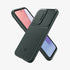ACS05639 - Galaxy S23 Ultra Case Optik Armor in black showing the back with lens protector slot open